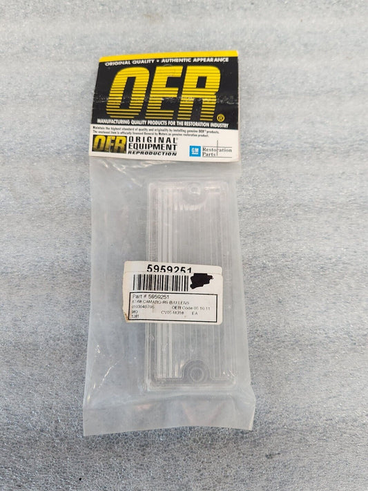 NEW OER 1967 1968 Camaro Rally Sport Backup Lamp Lens GM # 5959251 Sold As Each