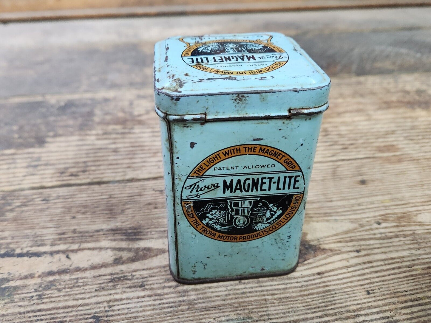 ANTIQUE VINTAGE 1900'S GAS STATION TROVA MAGNET LITE LIGHT LAMP HOT RAT ROD