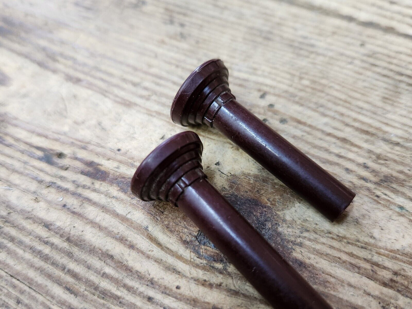 1960's Buick Olds Pontiac Chevy Maroon Door Panel Lock Stem Pull Knobs OEM GM