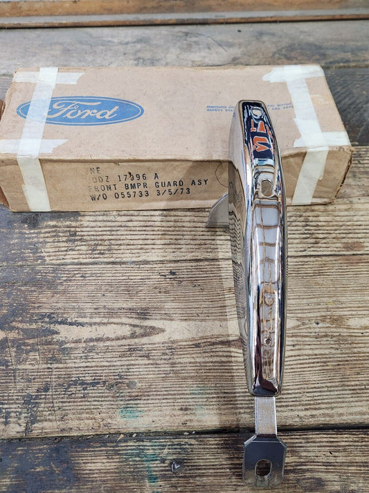 NOS OEM 1970 1971 Ford Maverick Chrome RH Front Bumper Guard Low Protection