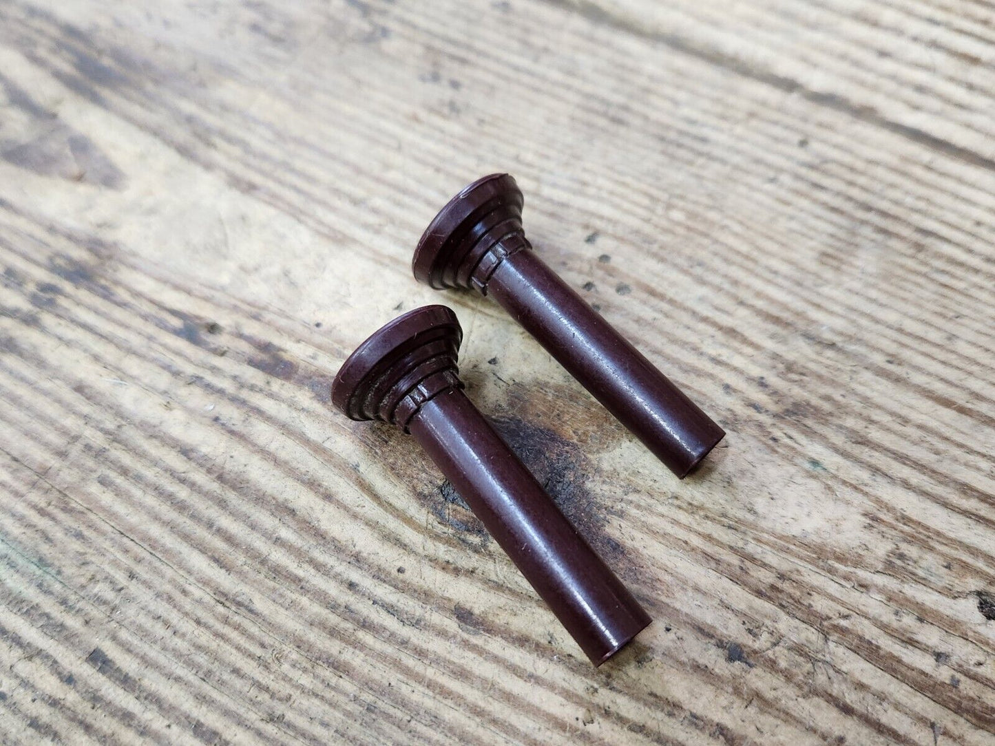 1960's Buick Olds Pontiac Chevy Maroon Door Panel Lock Stem Pull Knobs OEM GM
