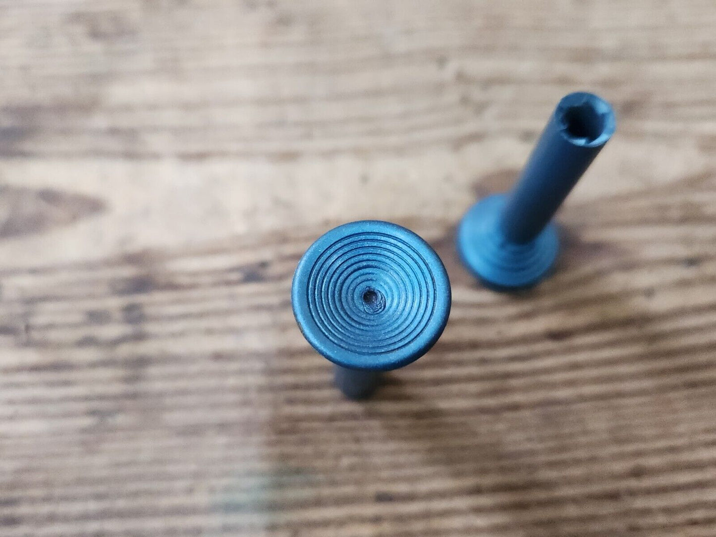 1960's Buick Olds Pontiac Chevy Cadillac Blue Door Panel Lock Stem Pull Knobs GM