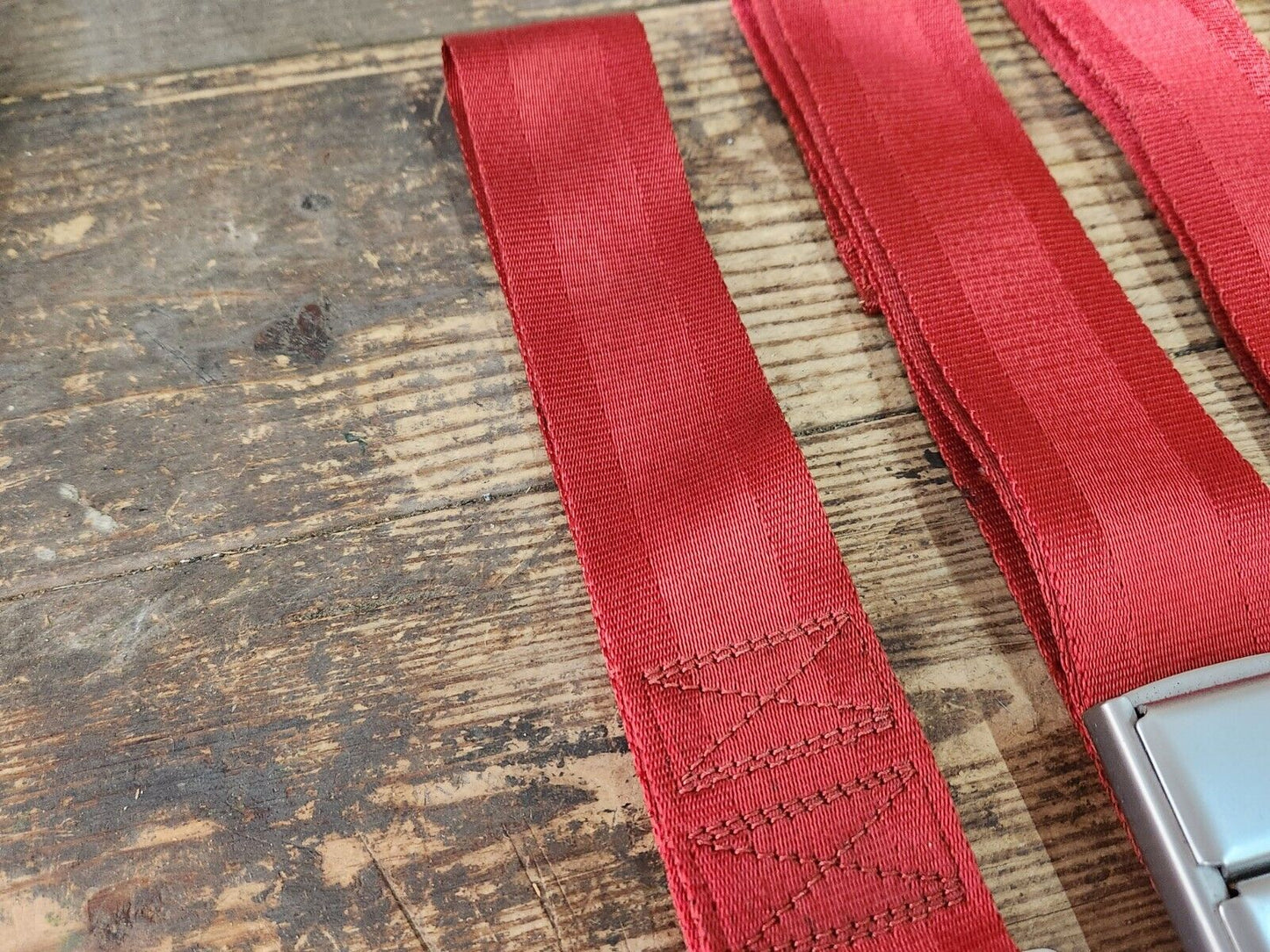 Reconditioned GENUINE GM 1963 1964 Cadillac Front Lap Seat Belt Set Red RCF-45