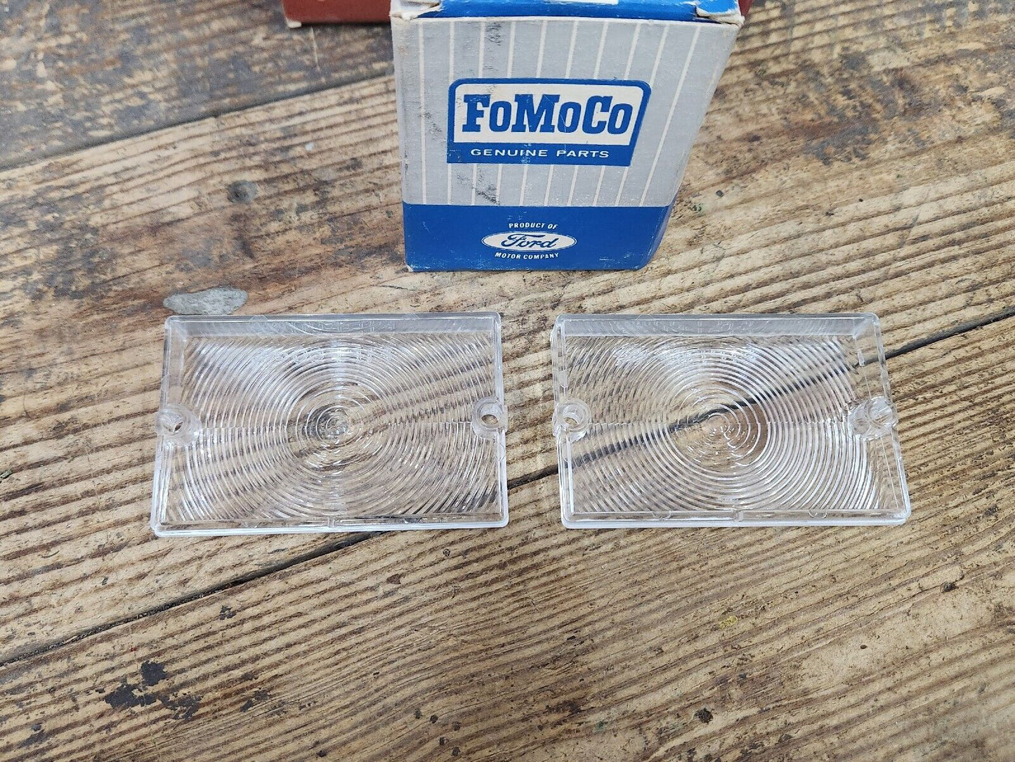 NOS OEM 1960 Ford Falcon Front Parking Light Lens Pair (2) CODZ-13208-A