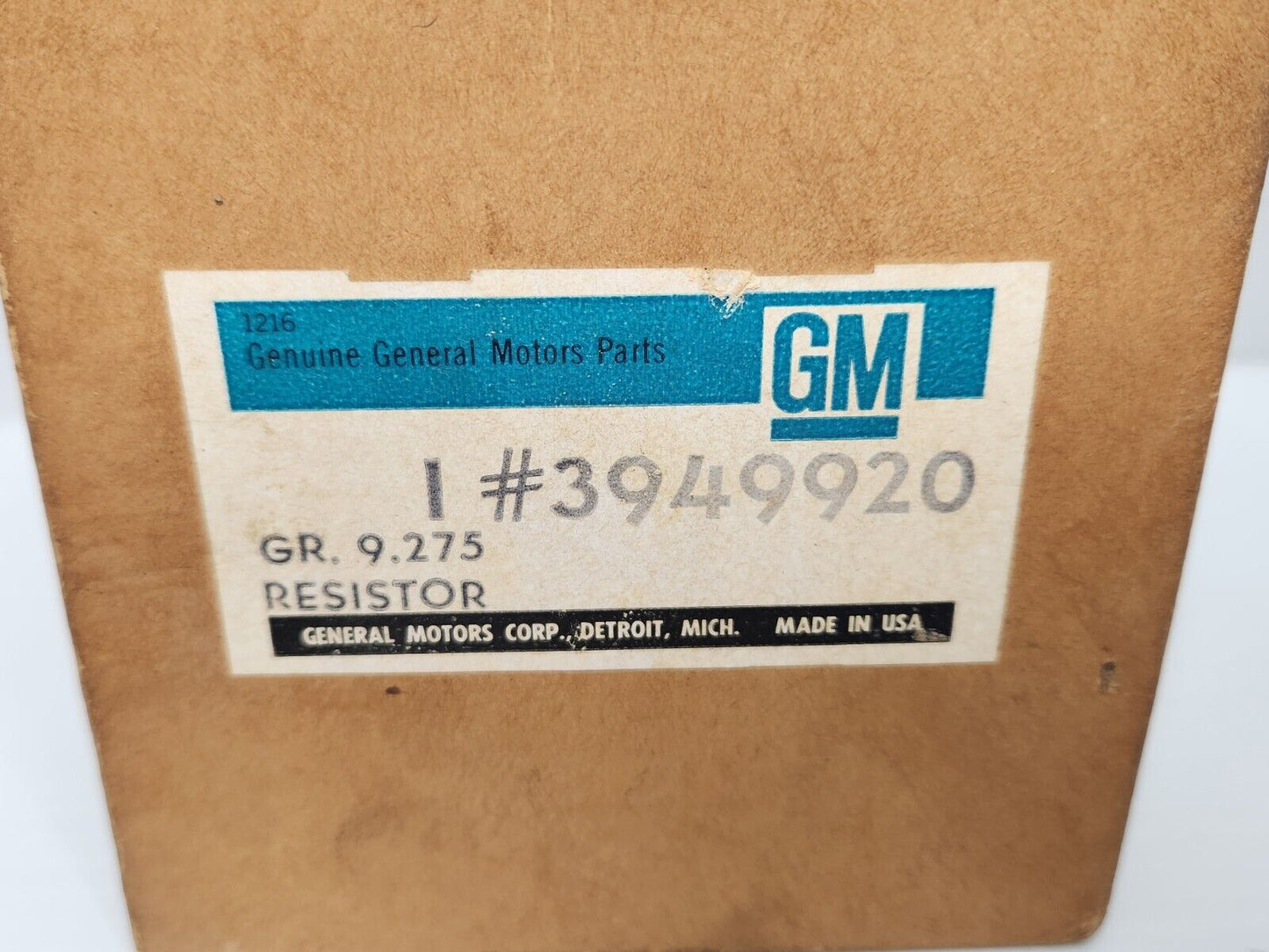 NOS OEM GM 69-70 CAPRICE & IMPALA AIR CONDITIONING BLOWER MOTOR RESISTOR 3949920