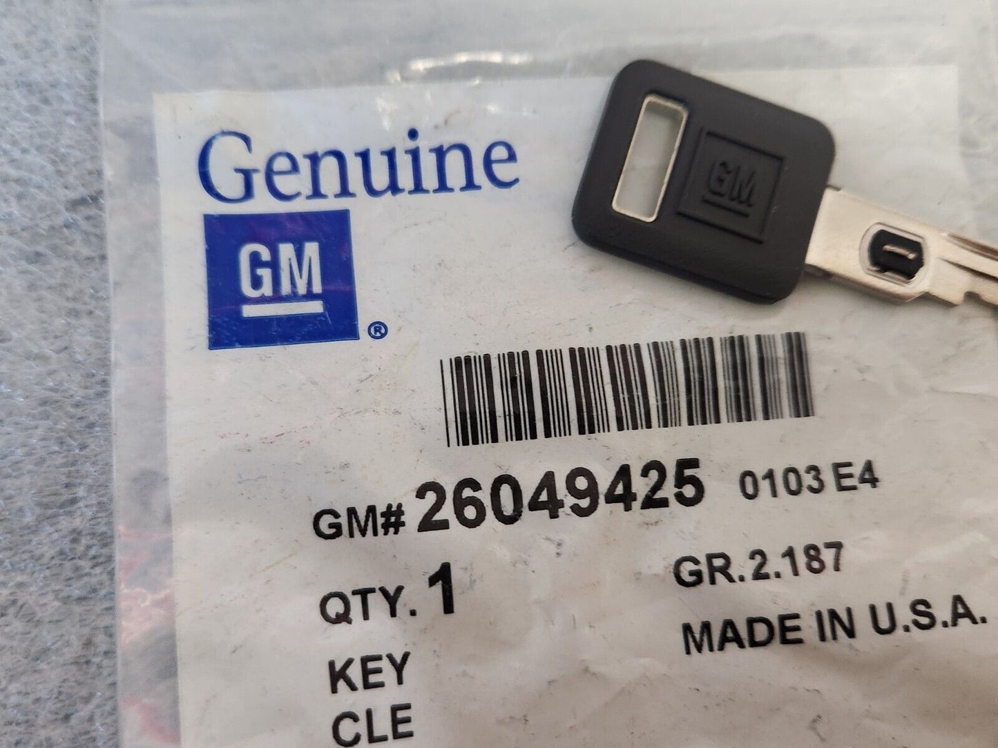 NOS OEM GM 1986-1996 Cadillac Ignition Key Blank VATS NEW 26049425