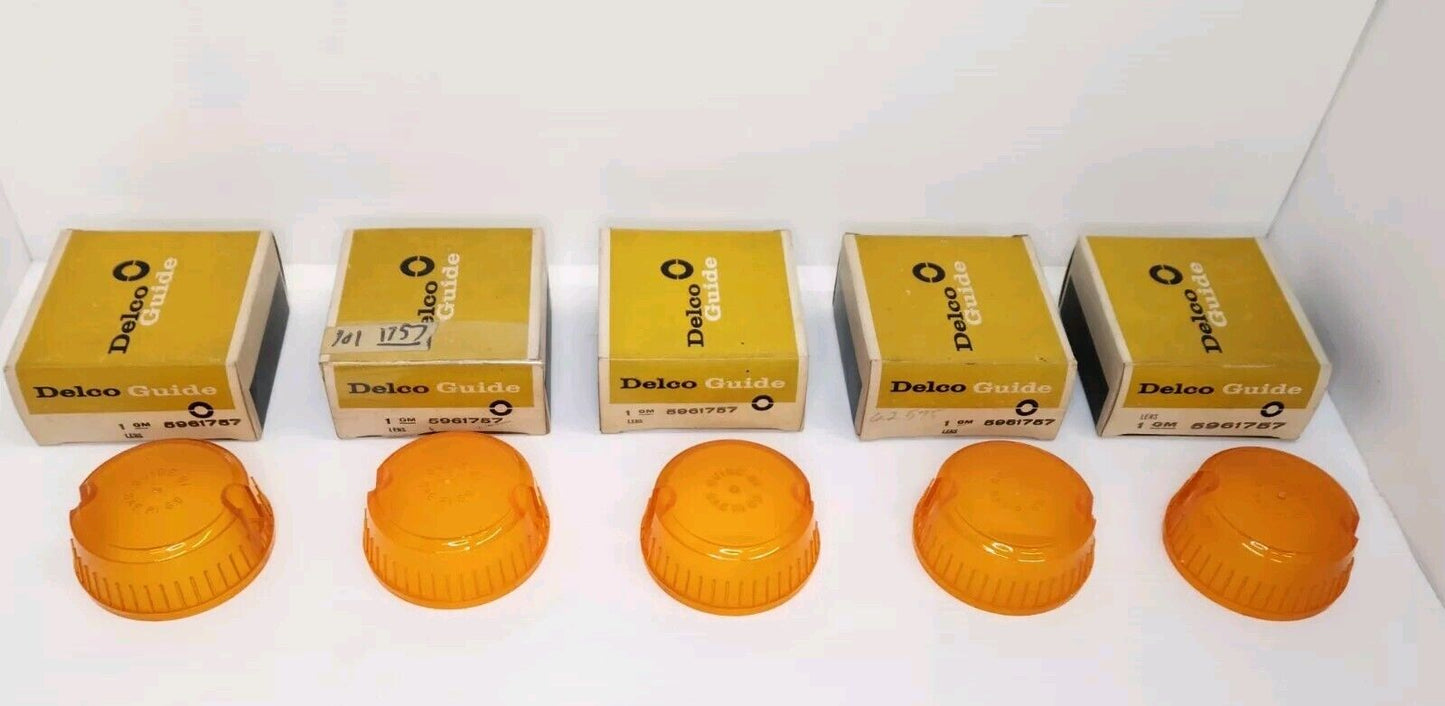 NOS OEM Delco Guide 1969 1970 Chevy Truck Roof Cab Marker Lens Set  5961757