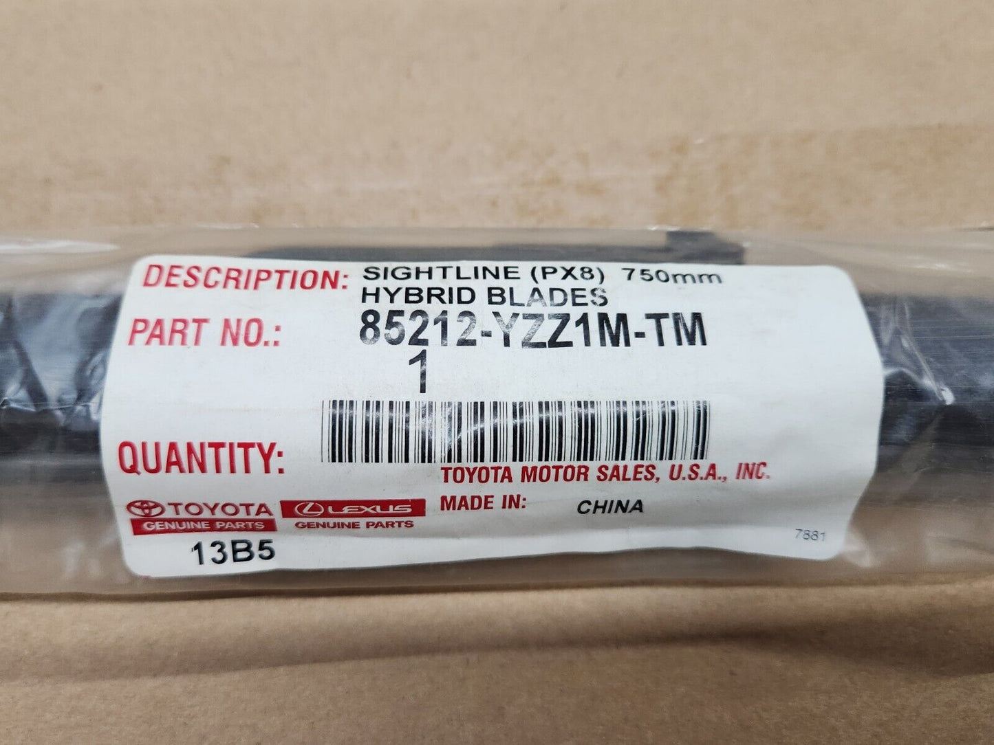 NEW OEM 2012-2018 TOYOTA YARIS GENUINE SIGHTLINE WIPER BLADE 85212-YZZ1M-TM