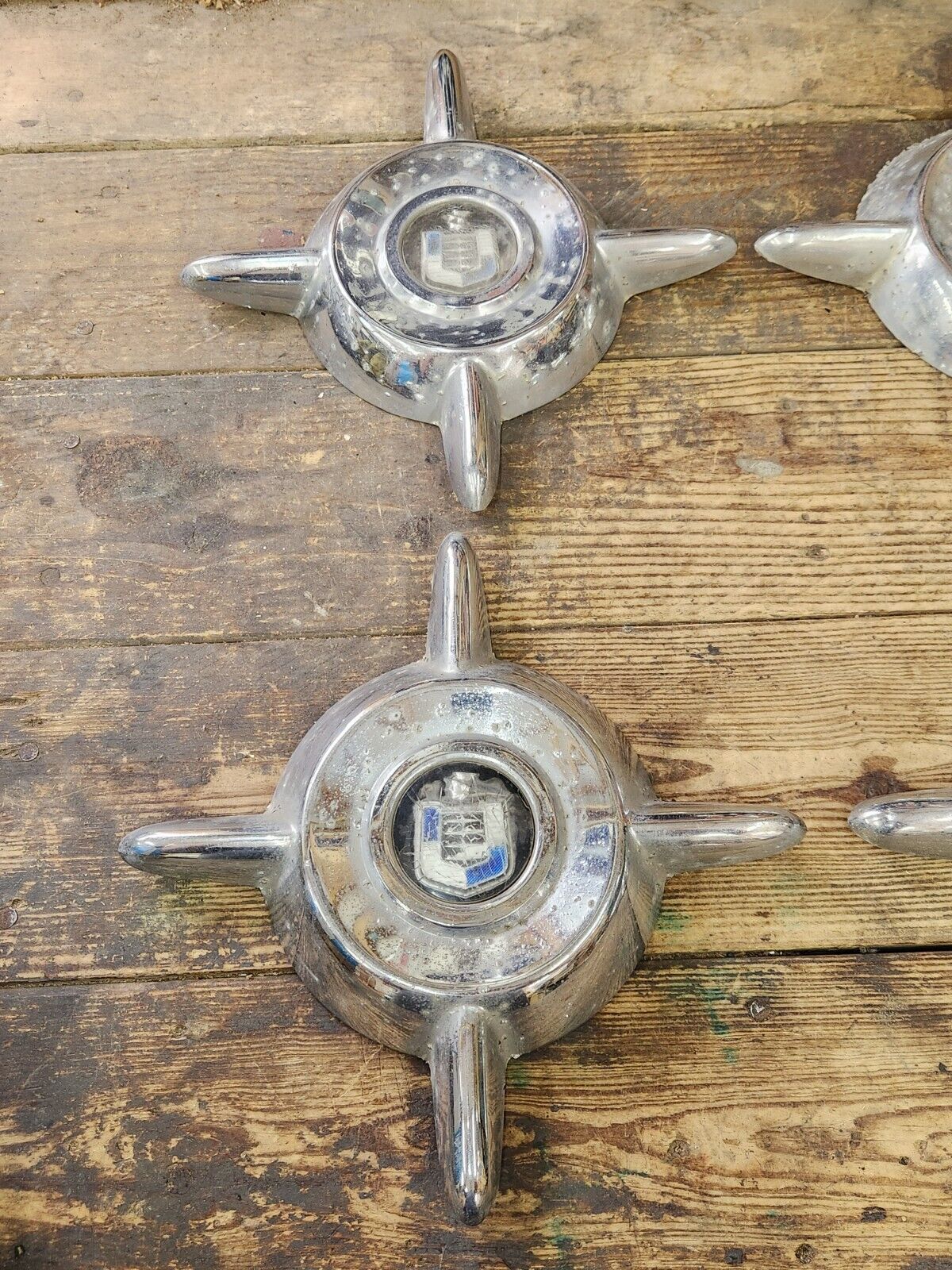 1955 1956  MERCURY MONTCLAIR MONTEREY WHEEL COVER  SPINNER CAPS SET OF 4 OEM