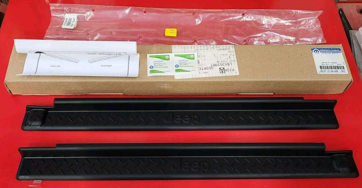 NEW OEM MOPAR 2007-2018 Jeep Wrangler JK 2 Door Door Sills Sill Guard 82210104AB