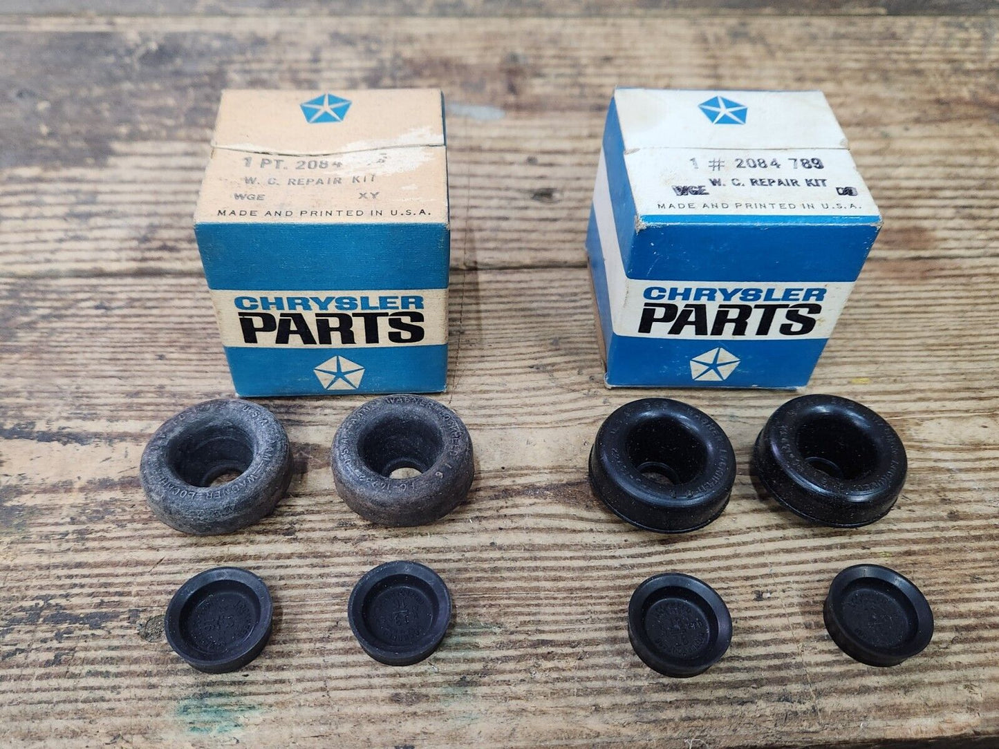 NOS 60-67 PLYMOUTH DODGE CHRYSLER A BODY BRAKE CYLINDER REPAIR KIT PAIR 2084789