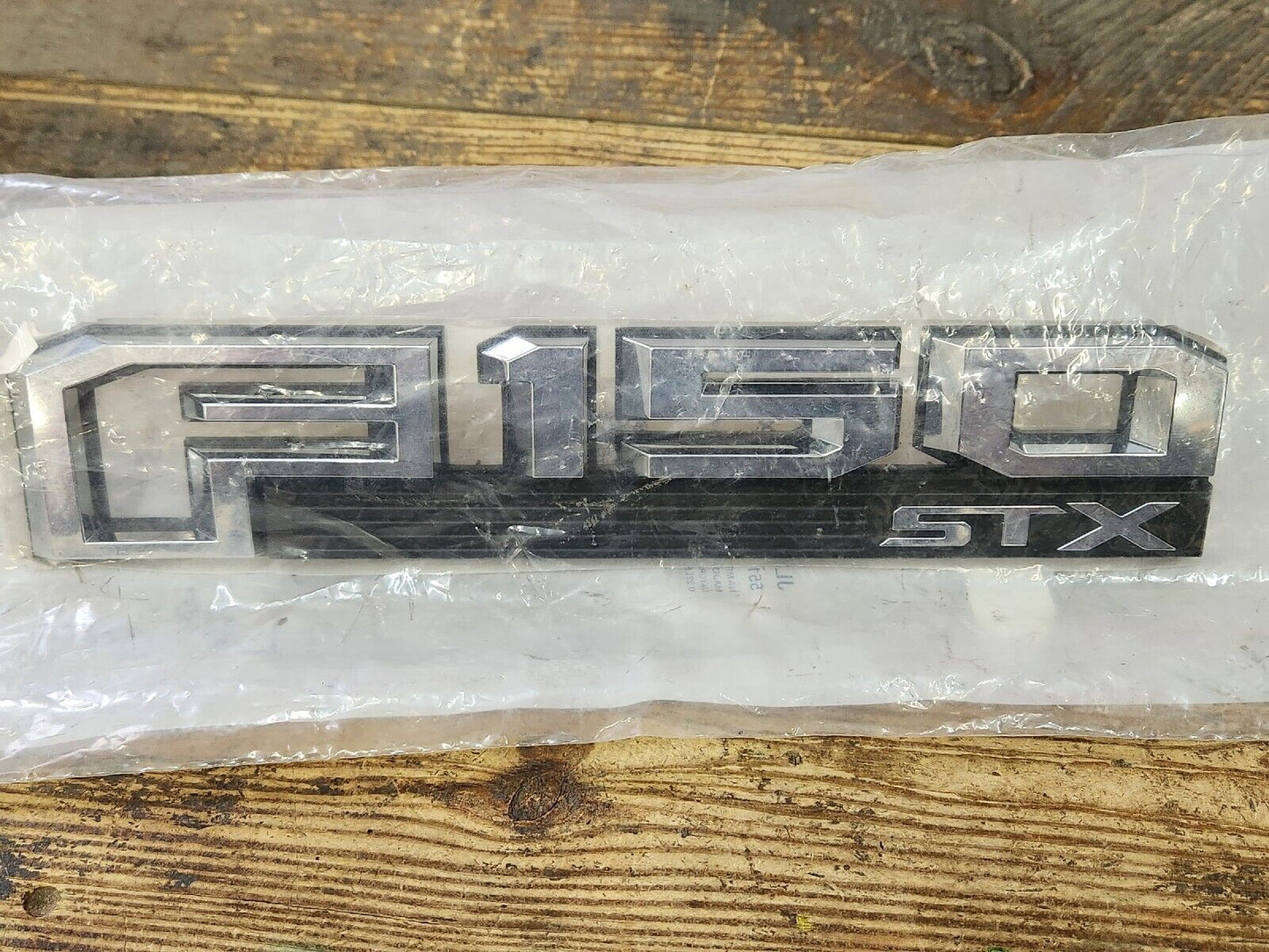 NEW OEM 2018 - 2020 Ford F150 STX Nameplate Emblem LH Driver Side chrome & black