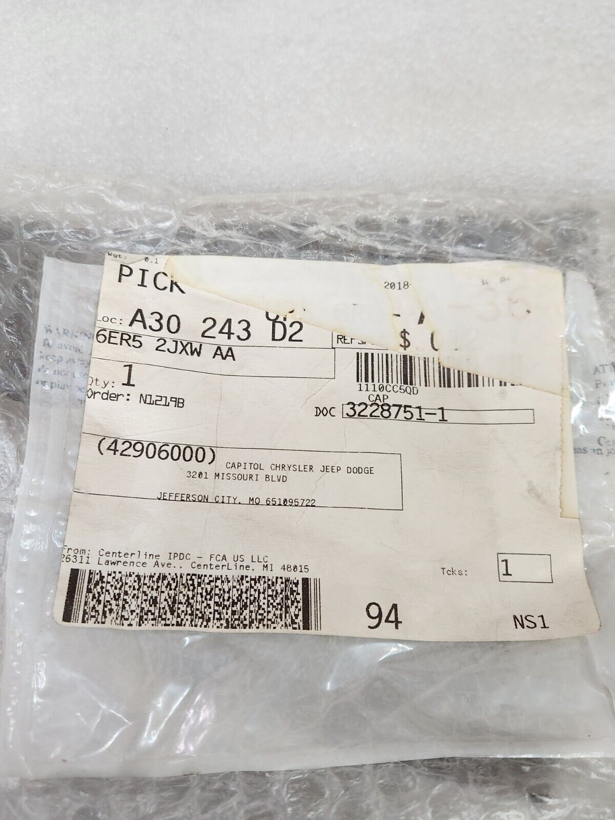 15-22 RAM PROMASTER CITY SIDE REAR VIEW MIRROR TRIM COVER CAP MOPAR 6ER52JXWAA