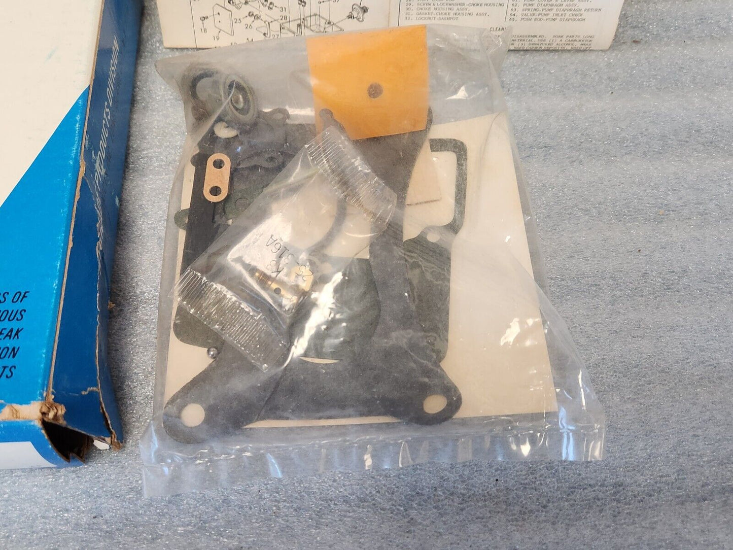 1957 FORD MOTORCRAFT F2 4 BARREL CARBURETOR REBUILD REPAIR KIT MADE IN USA ALL