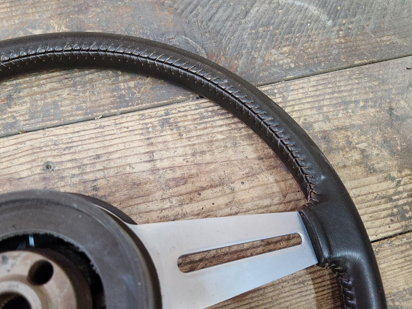 Cutlass 442 Hurst Olds Toronado Brown Leather Comfort Grip Steering Wheel OEM GM