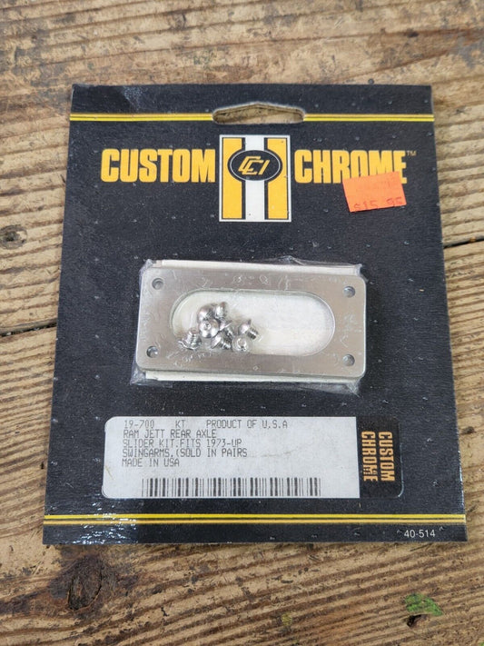 NEW 1973 UP Harley Davidson Custom Chrome Ram Jett Rear Axle Slider Kit 19-700