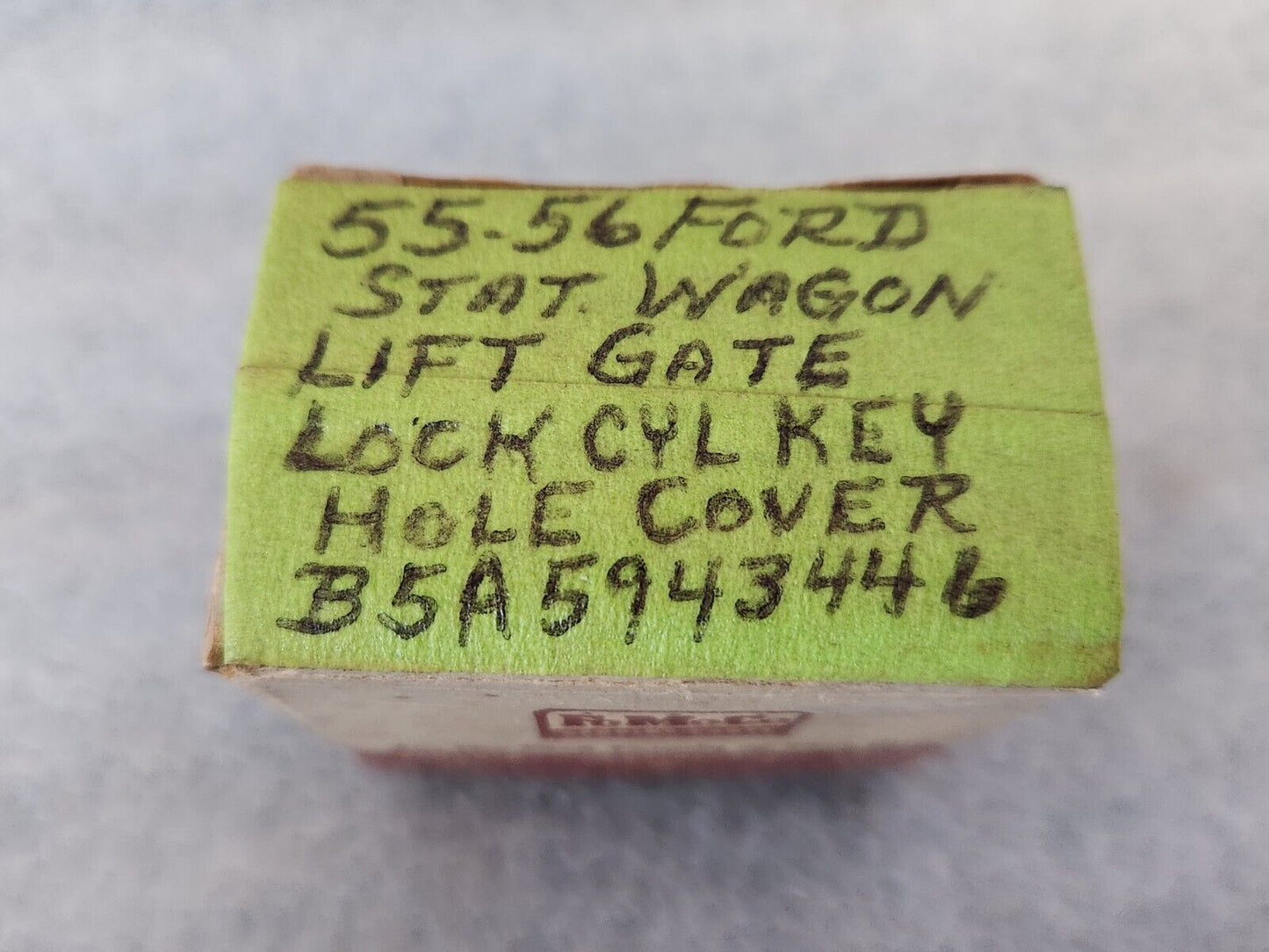 NOS OEM Ford 1955 1956 Station Wagon Trunk Lock Hole Cover Lift Gate B5A-5943446