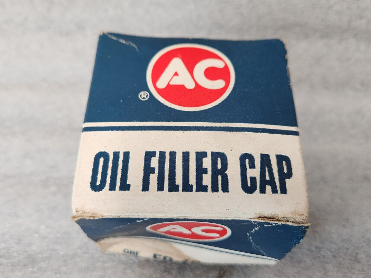 NOS OEM 55-67 Corvette AC Crankcase Oil Filler Breather Cap FB42 GM 6419440 Blue