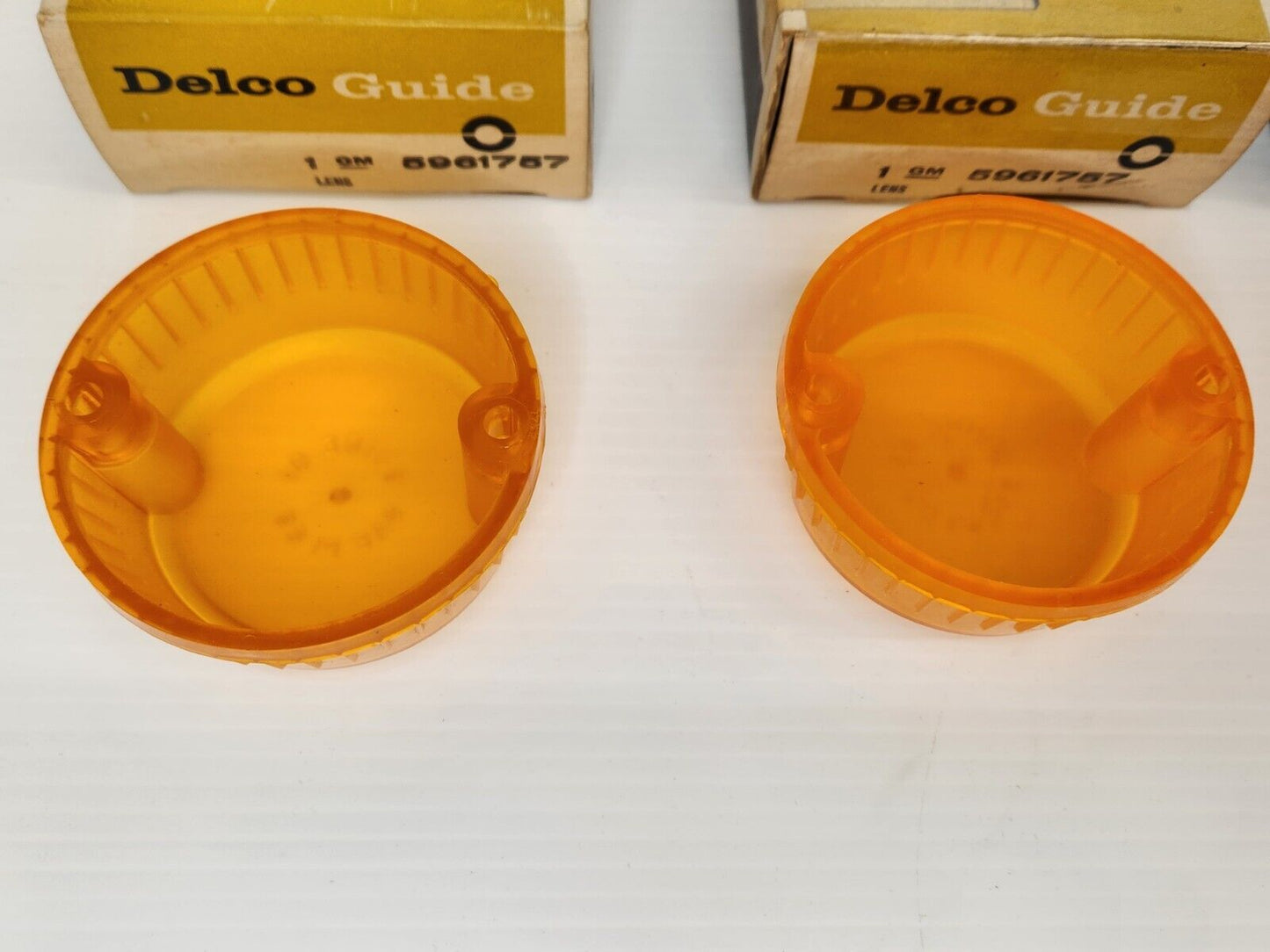 NOS OEM Delco Guide 1969 1970 Chevy Truck Roof Cab Marker Lens Set  5961757