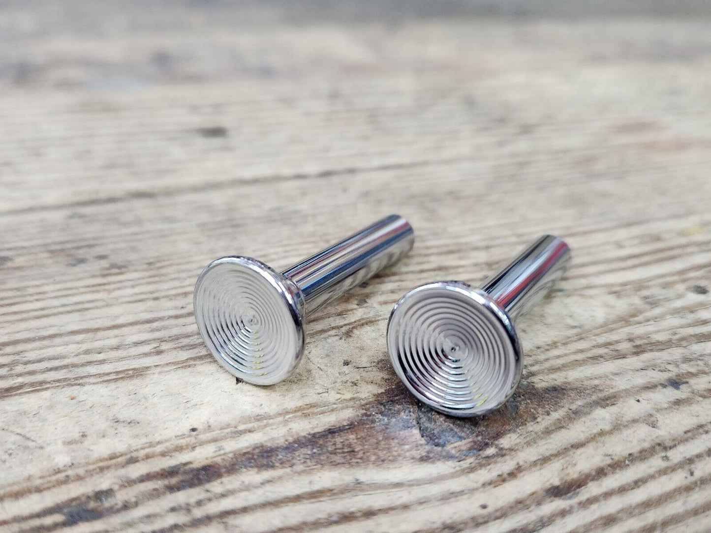 1960's Buick Olds Pontiac Chevy Chrome Metal Door Panel Lock Stem Pull Knobs GM