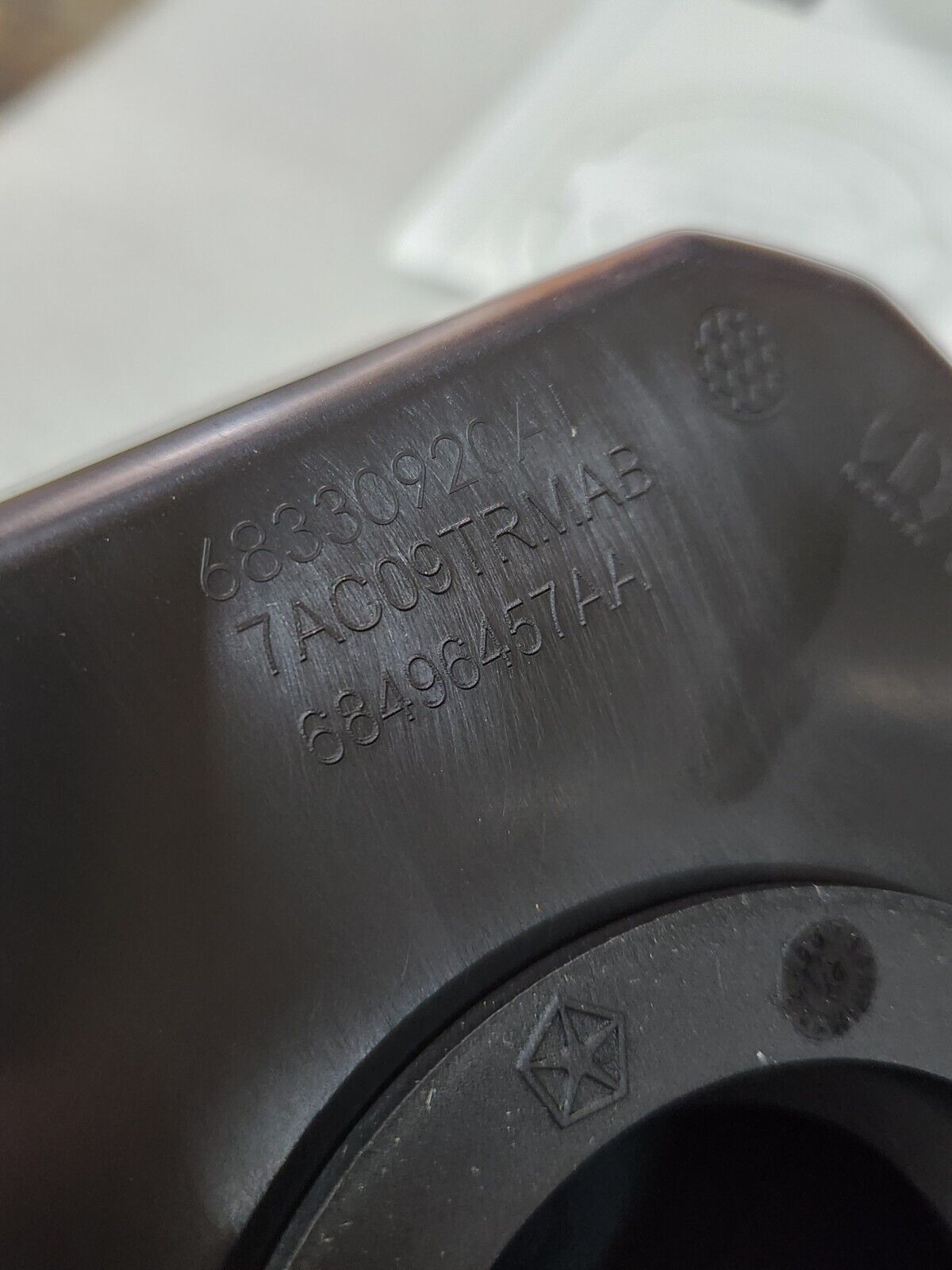 Fuel Door Black Powder coated Aluminum 2018-2024 Jeep Wrangler JL OEM 82215123AB