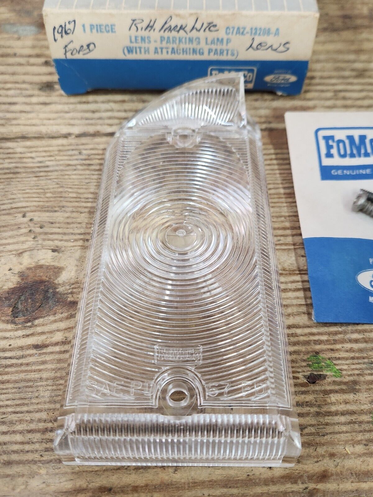 NOS OEM 1967 Ford Galaxie 500 XL LTD RH Parking Lamp Lens C7AZ-13208-A