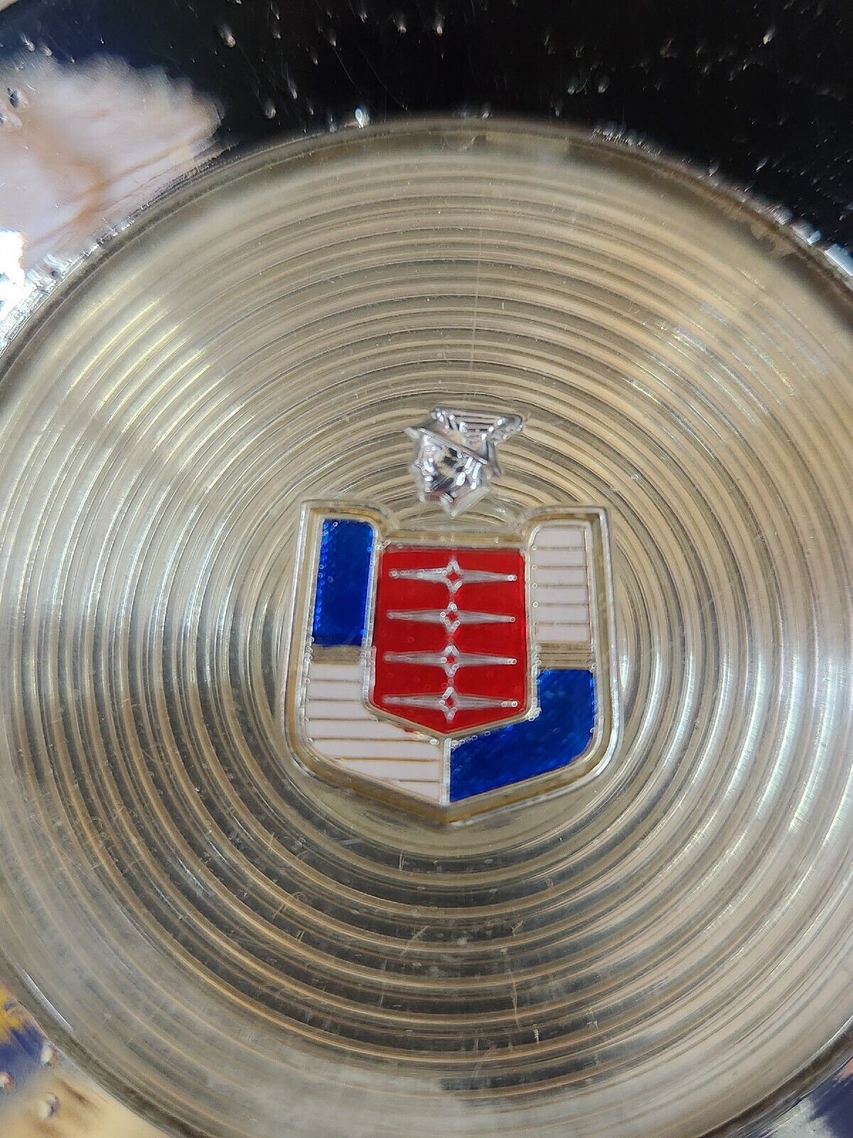 1958 Mercury Horn Cap Chrome Steering Wheel Center Button Emblem
