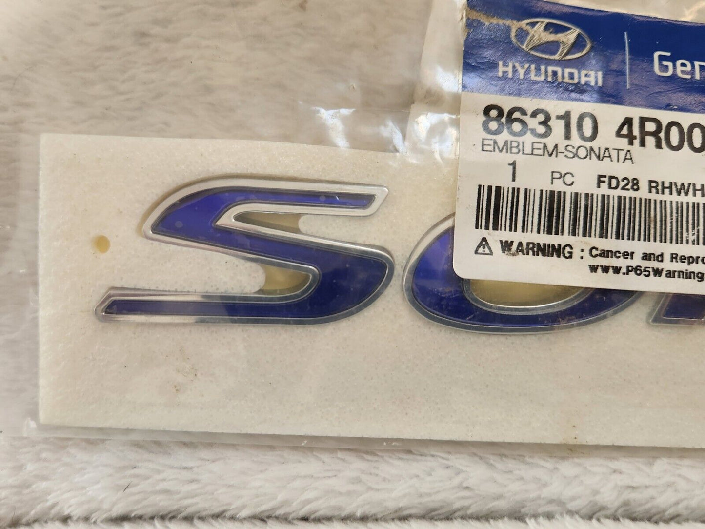 NEW GENUINE REAR Trunk Lid Emblem BLUE 11-15 Hyundai Sonata Hybrid 86310 4R000