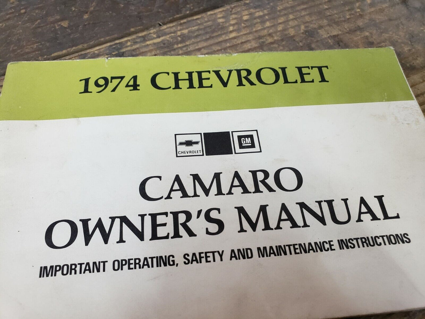 1974 Chevrolet Camaro Owners Manual Original Nice Used Condition FREE Shipping