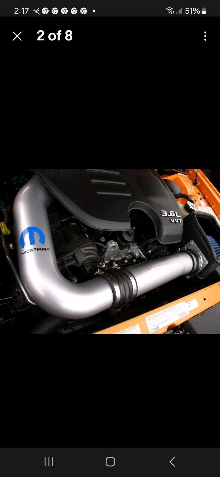 2011-2020 Dodge Challenger Charger & Chrysler 300 3.6 V6 Cold Air Intake Kit OEM