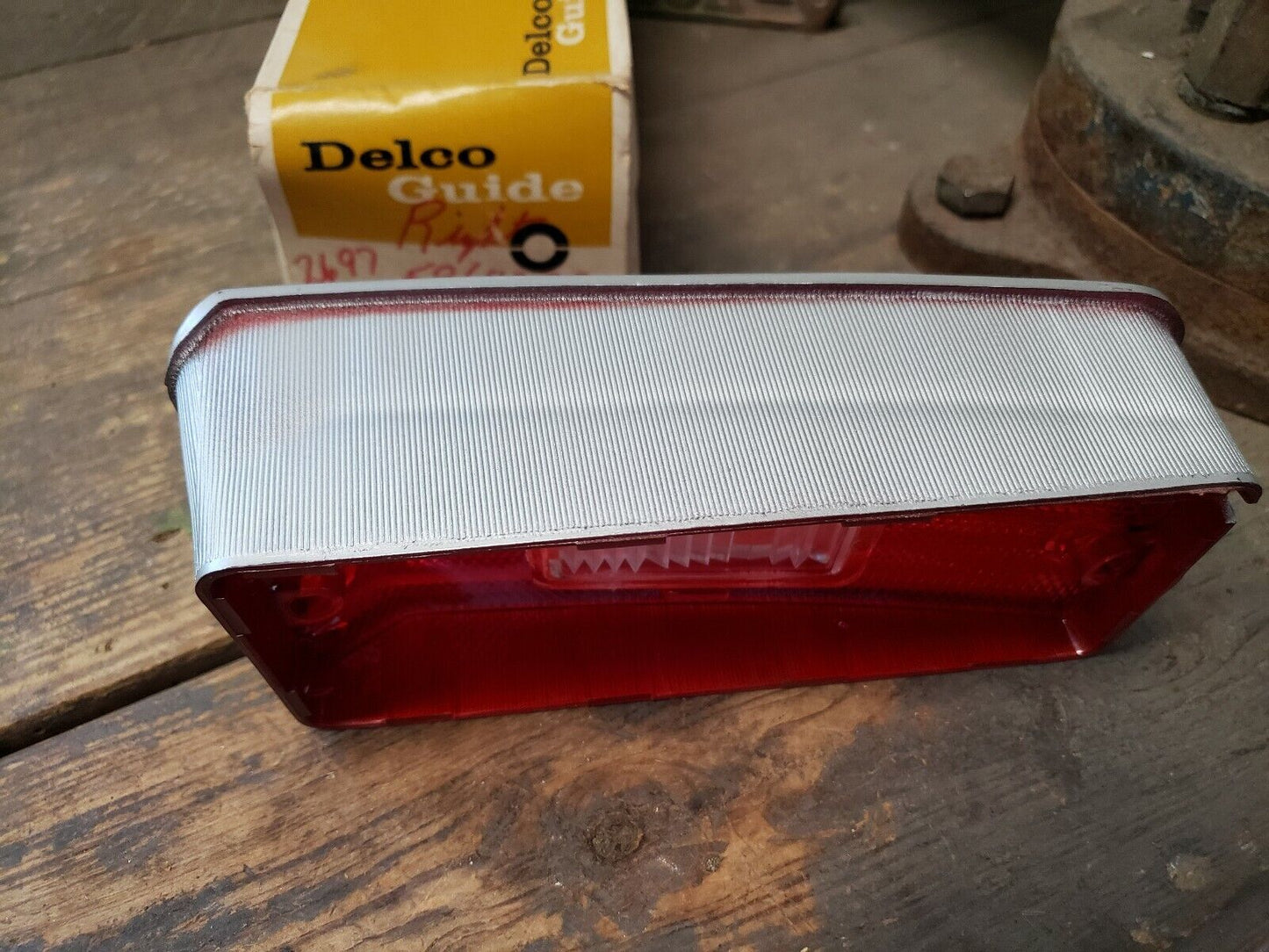 NOS 1970 Chevrolet Bel Air and Biscayne Back Up Lamp Lens Delco Guide RH 5964232