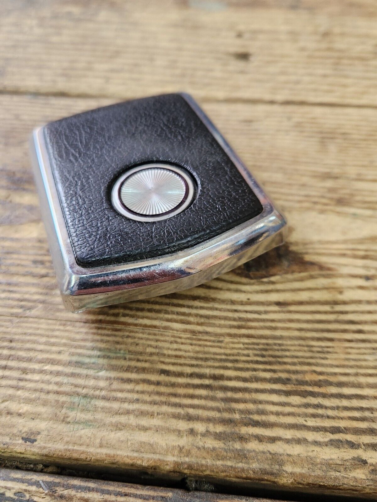 Vintage 1967 Ford FoMoCo Lap Belt Chrome & Black Buckle Robbins-JR-7600