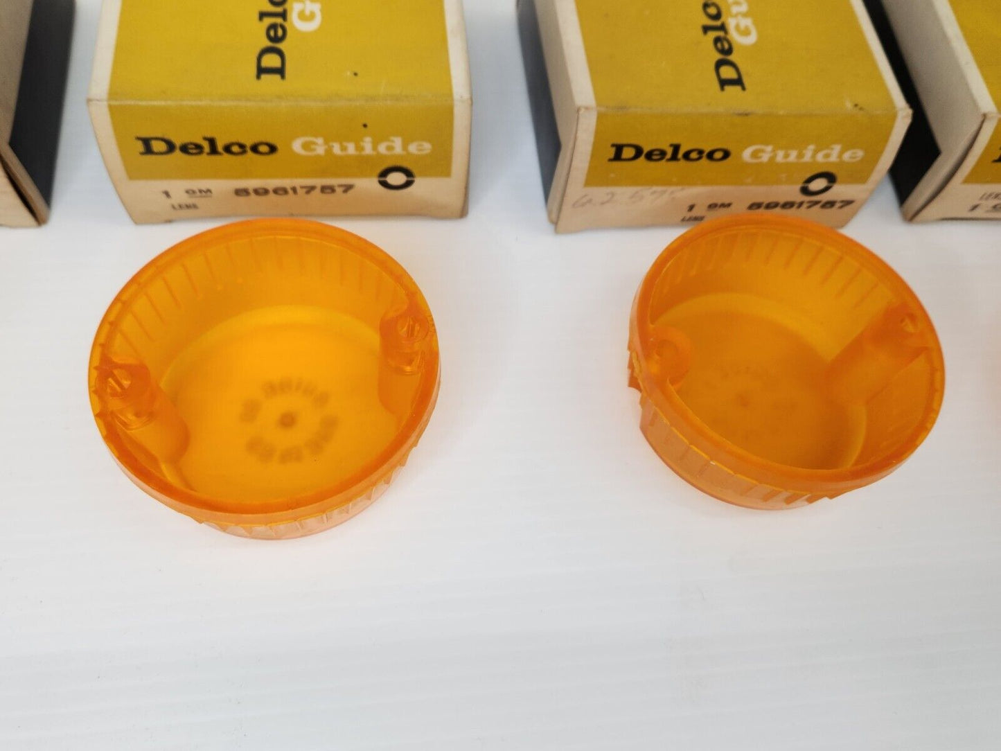 NOS OEM Delco Guide 1969 1970 Chevy Truck Roof Cab Marker Lens Set  5961757