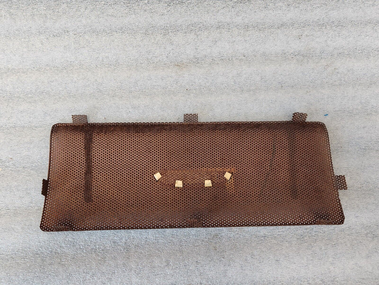 1956 PONTIAC CHIEFTAIN SPEAKER GRILLE w/ METAL EMBLEM OEM GM