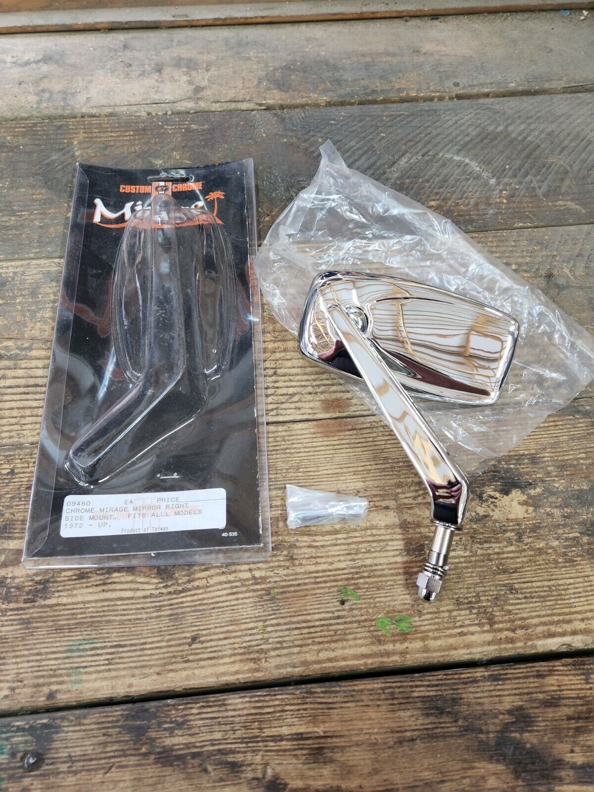 NEW Harley 1972 Up Right Side Mirror Custom Chrome Style All Chopper Very Nice!!