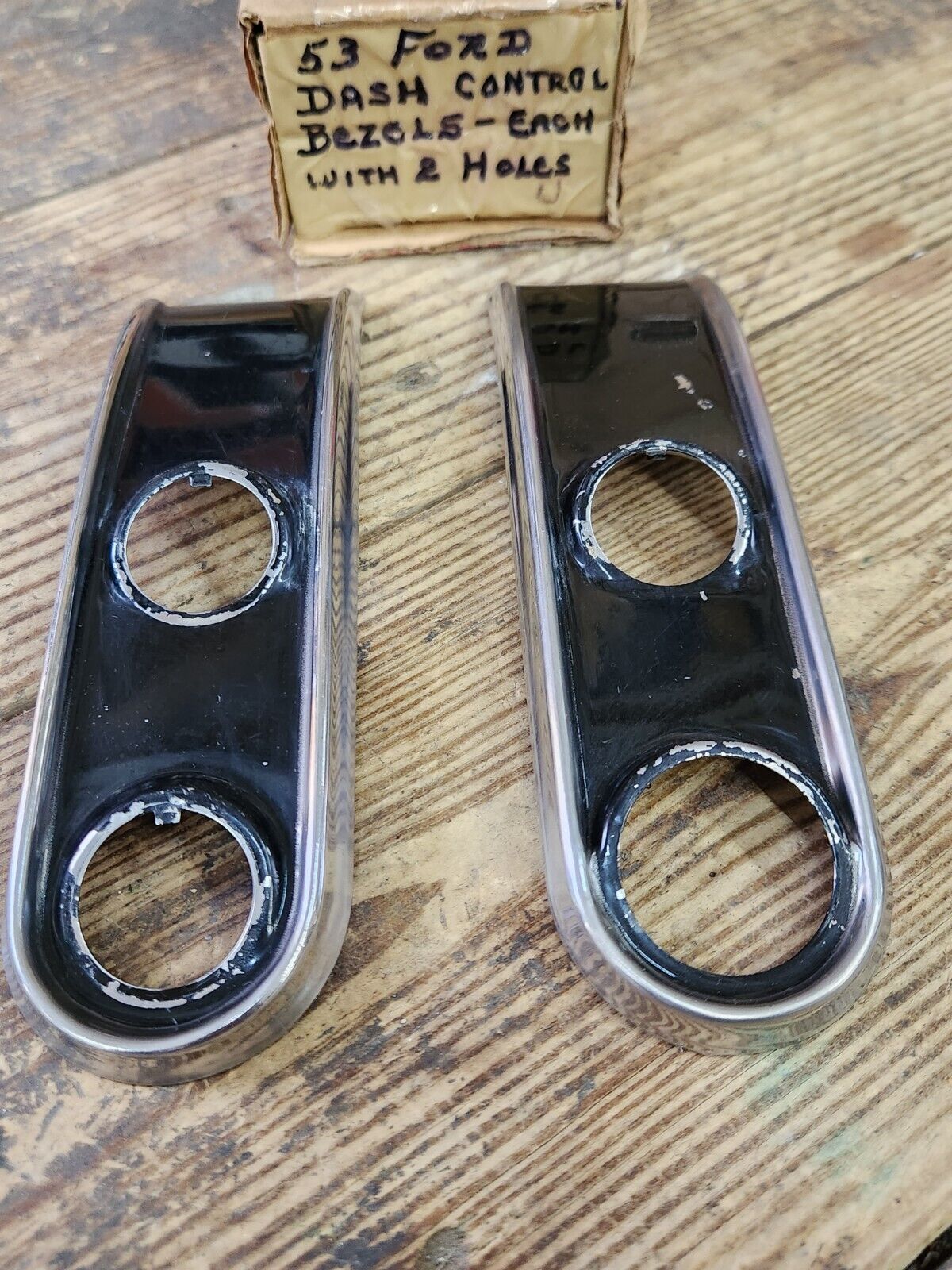 1953 Ford Crestline Customline Interior Dash Controls Bezel Finish Panel Plates