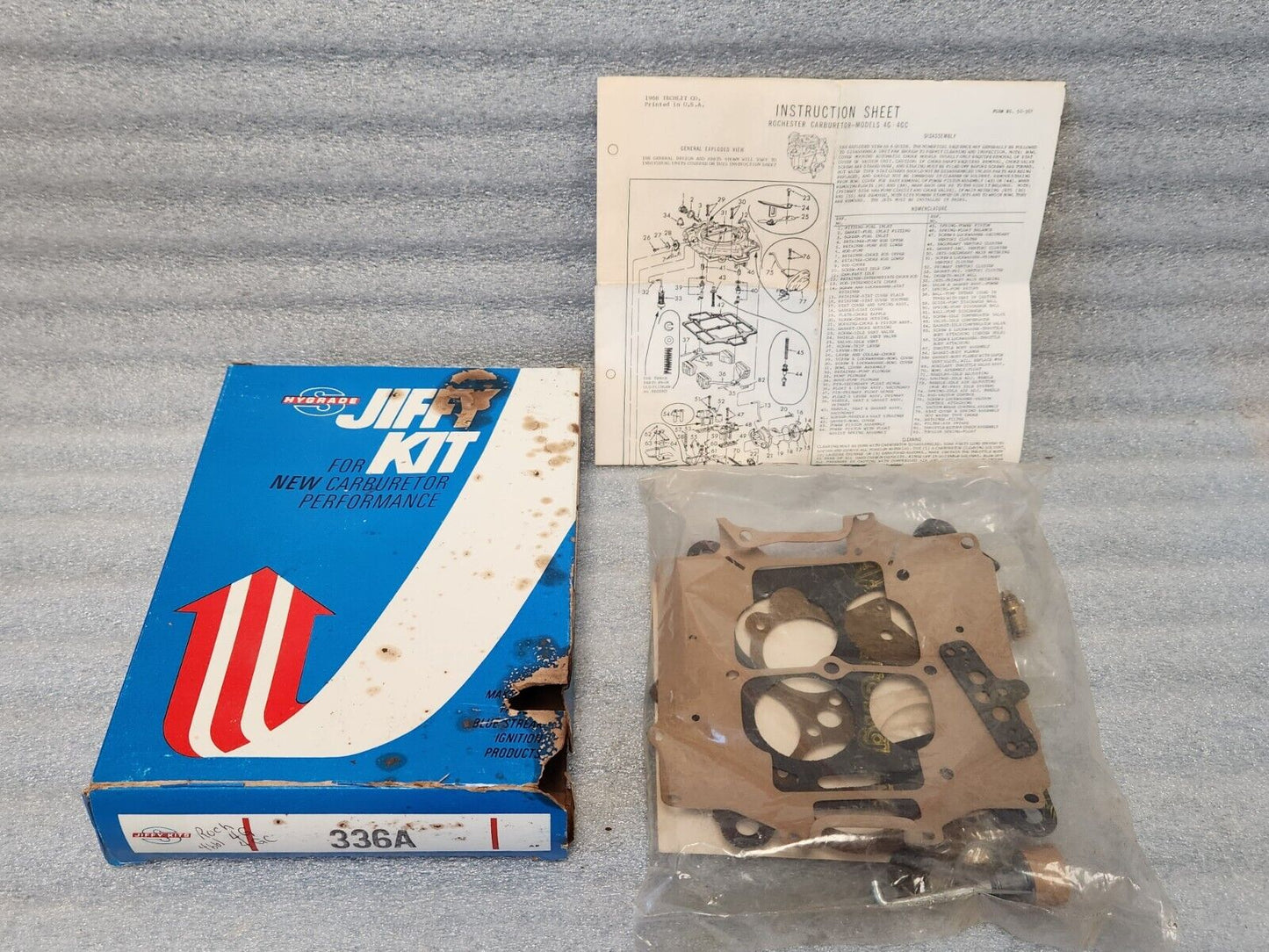 NEW 1964-1966 Chevrolet 409 CID V8 Carburetor Rebuild Kit 4 Bbl Rochester 4GC