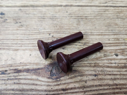 1960's Buick Olds Pontiac Chevy Maroon Door Panel Lock Stem Pull Knobs OEM GM