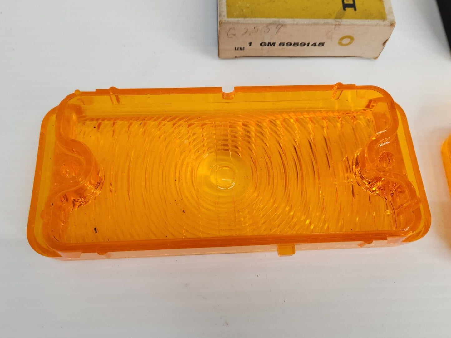 NOS 67-68 Chevy C10 Truck Front R&L Grille Turn Signal Lights Parking Lamp Lens