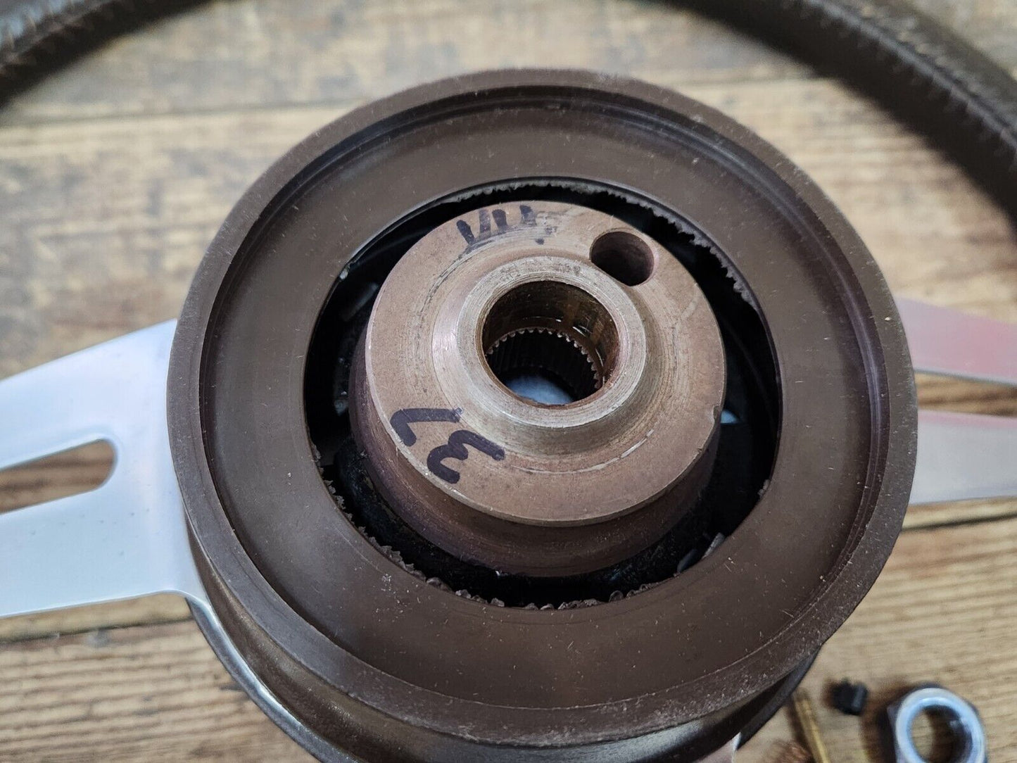 Cutlass 442 Hurst Olds Toronado Brown Leather Comfort Grip Steering Wheel OEM GM