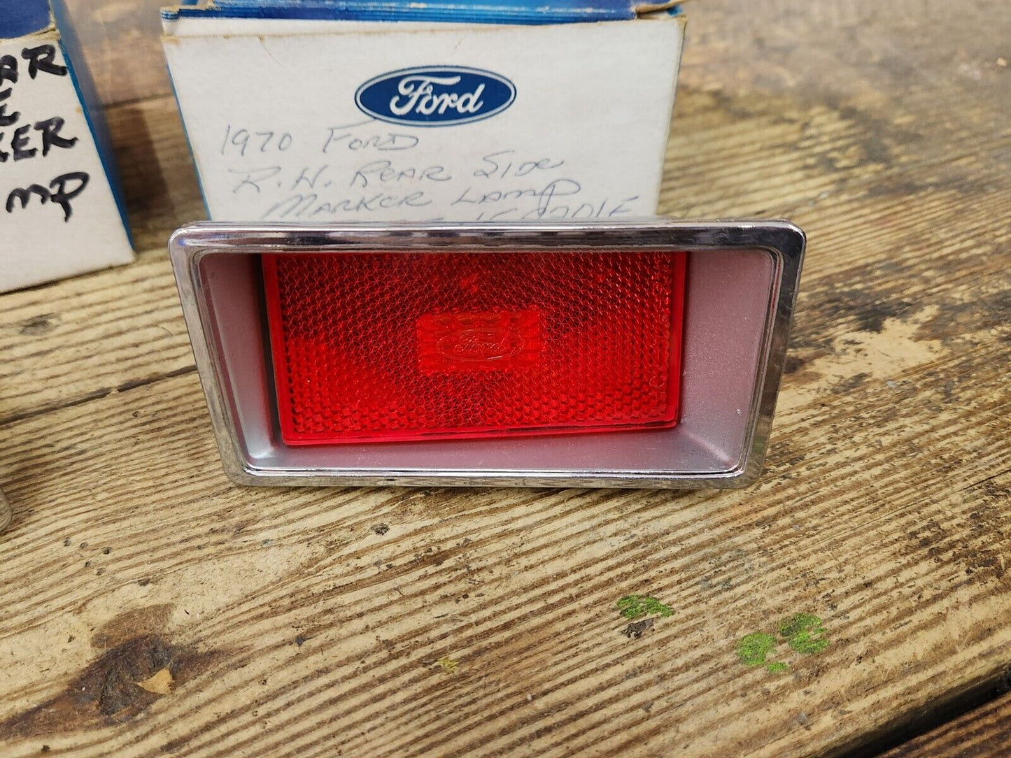 NOS OEM 1970 Ford Galaxie Rear Side Marker Lamp Pair R & L D0AZ-15A201-E - F