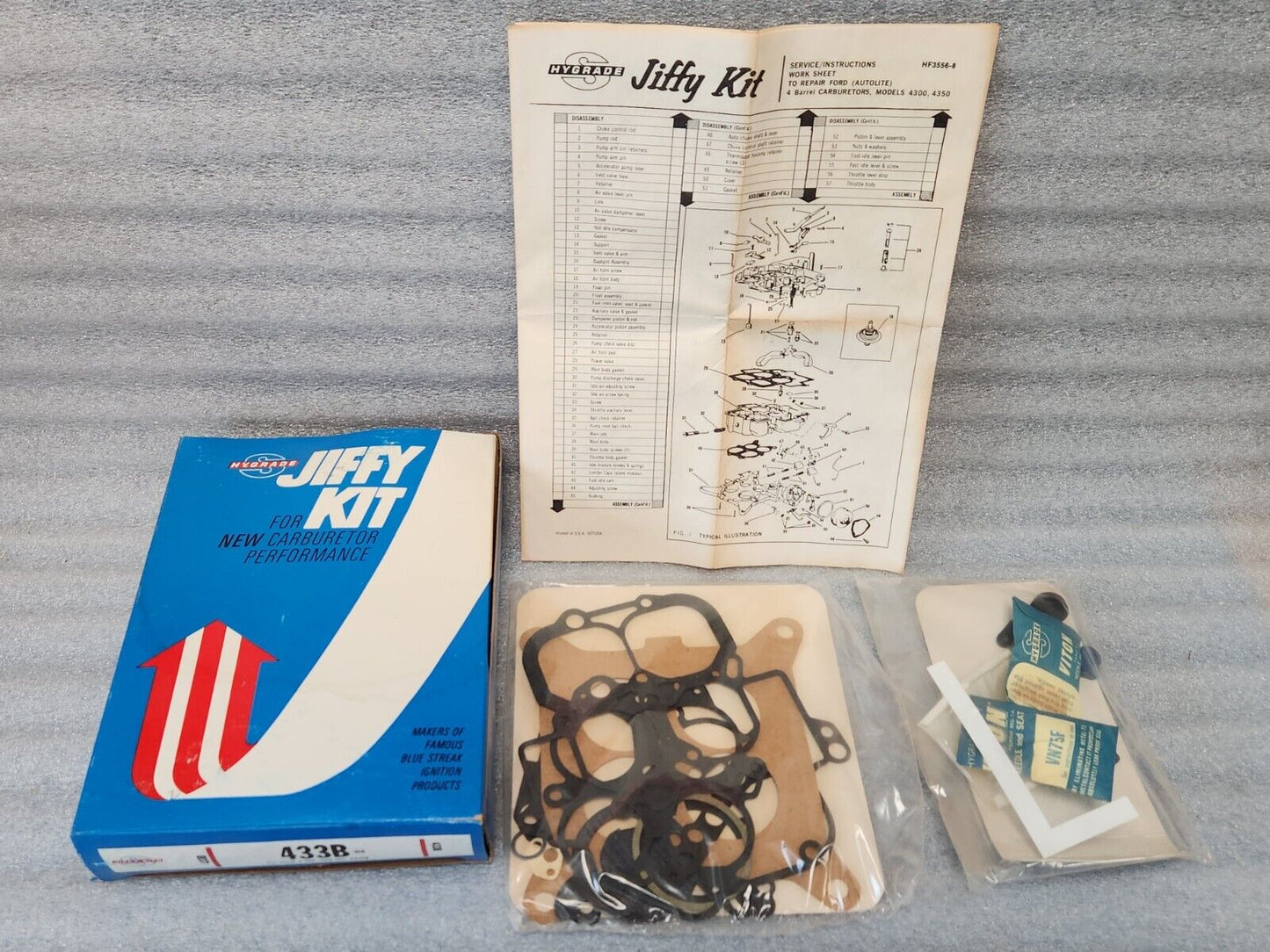 NEW 70-71 AMC 66-74 FORD 4300 4 BARREL 4BBL CARBURETOR REBUILD KIT MADE IN USA