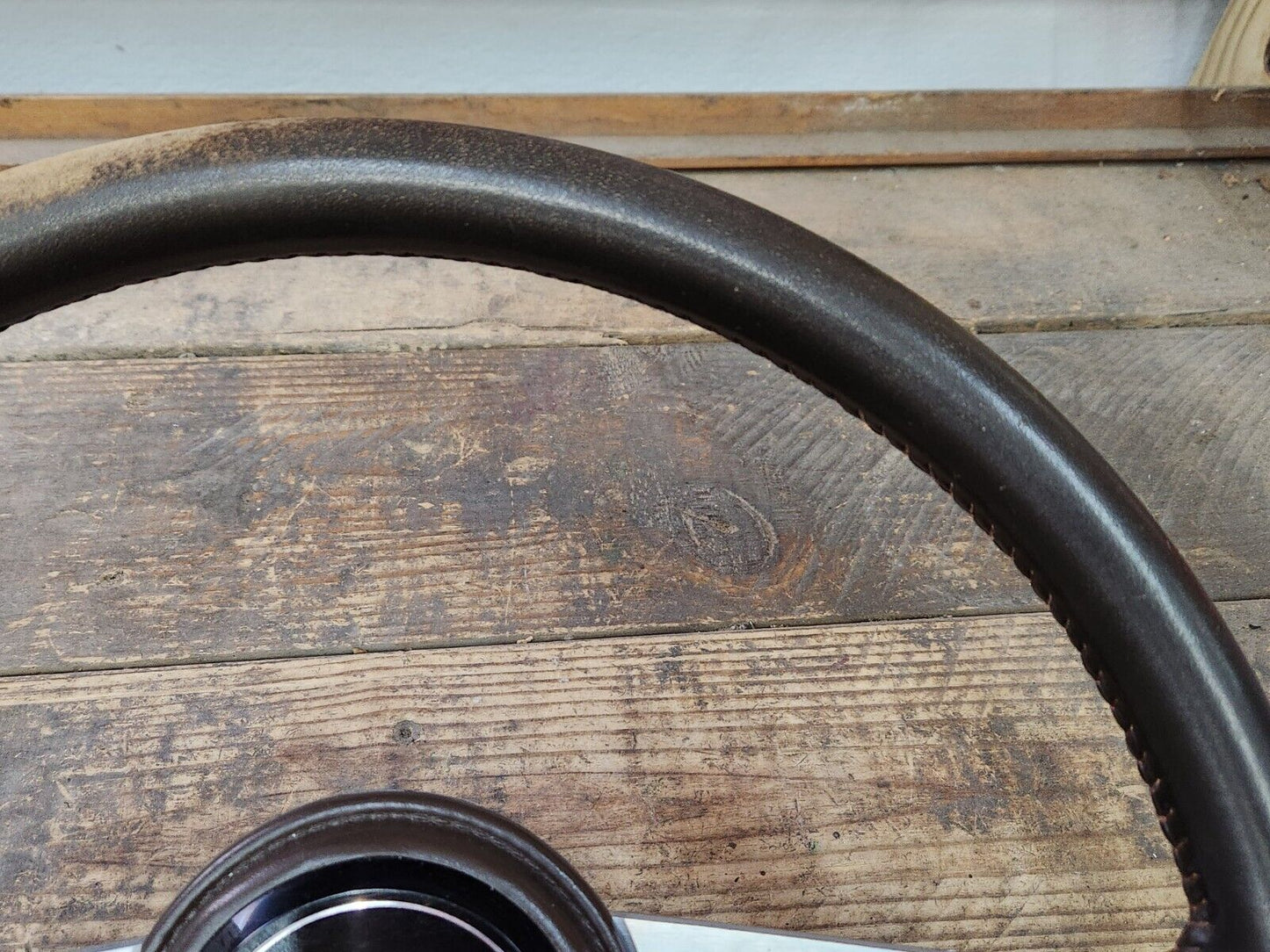Cutlass 442 Hurst Olds Toronado Brown Leather Comfort Grip Steering Wheel OEM GM