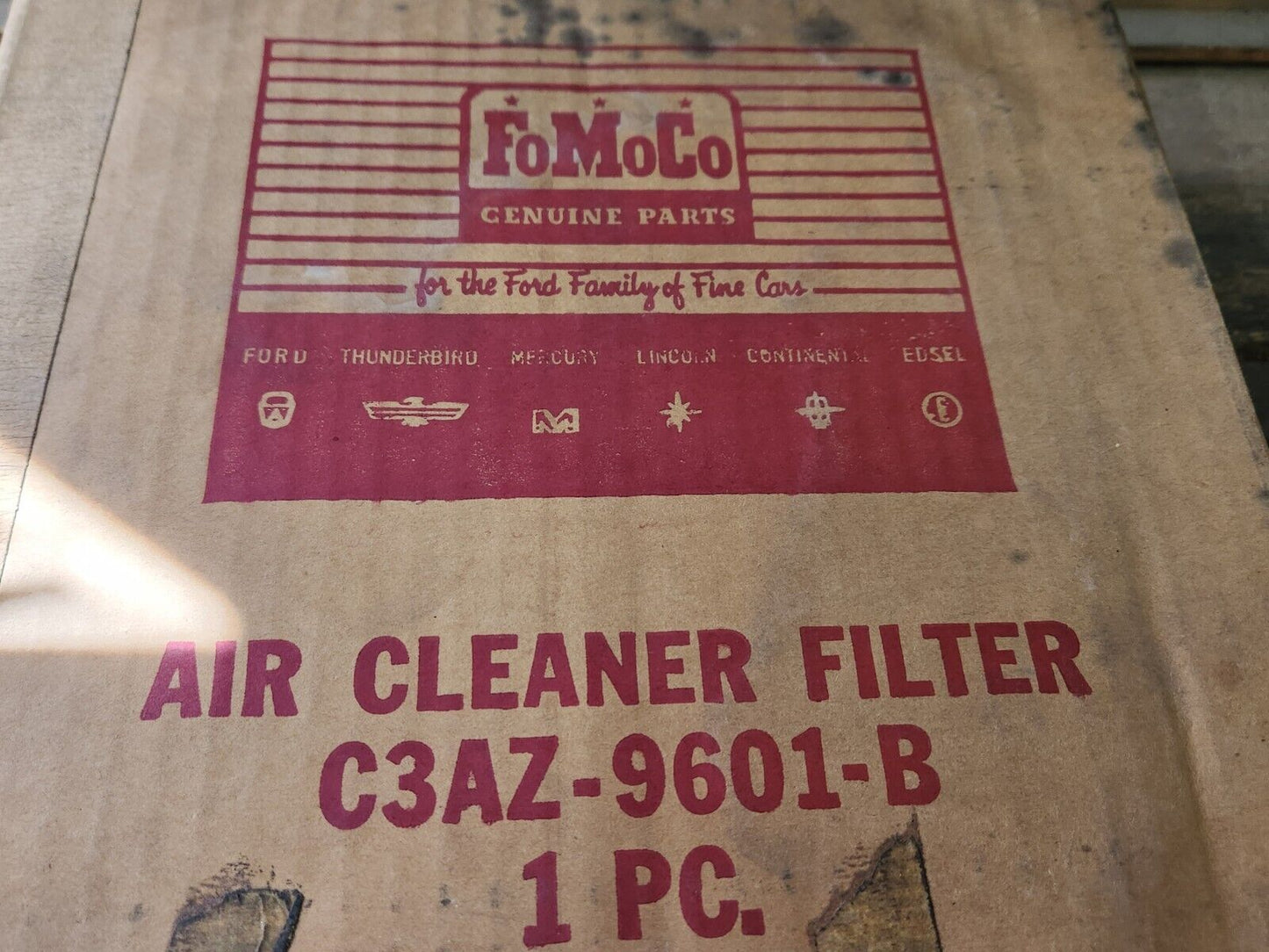 NOS OEM 1963-1964 Ford 353 390 V8 Air Cleaner Filter FA-6 C3AZ-9601-B