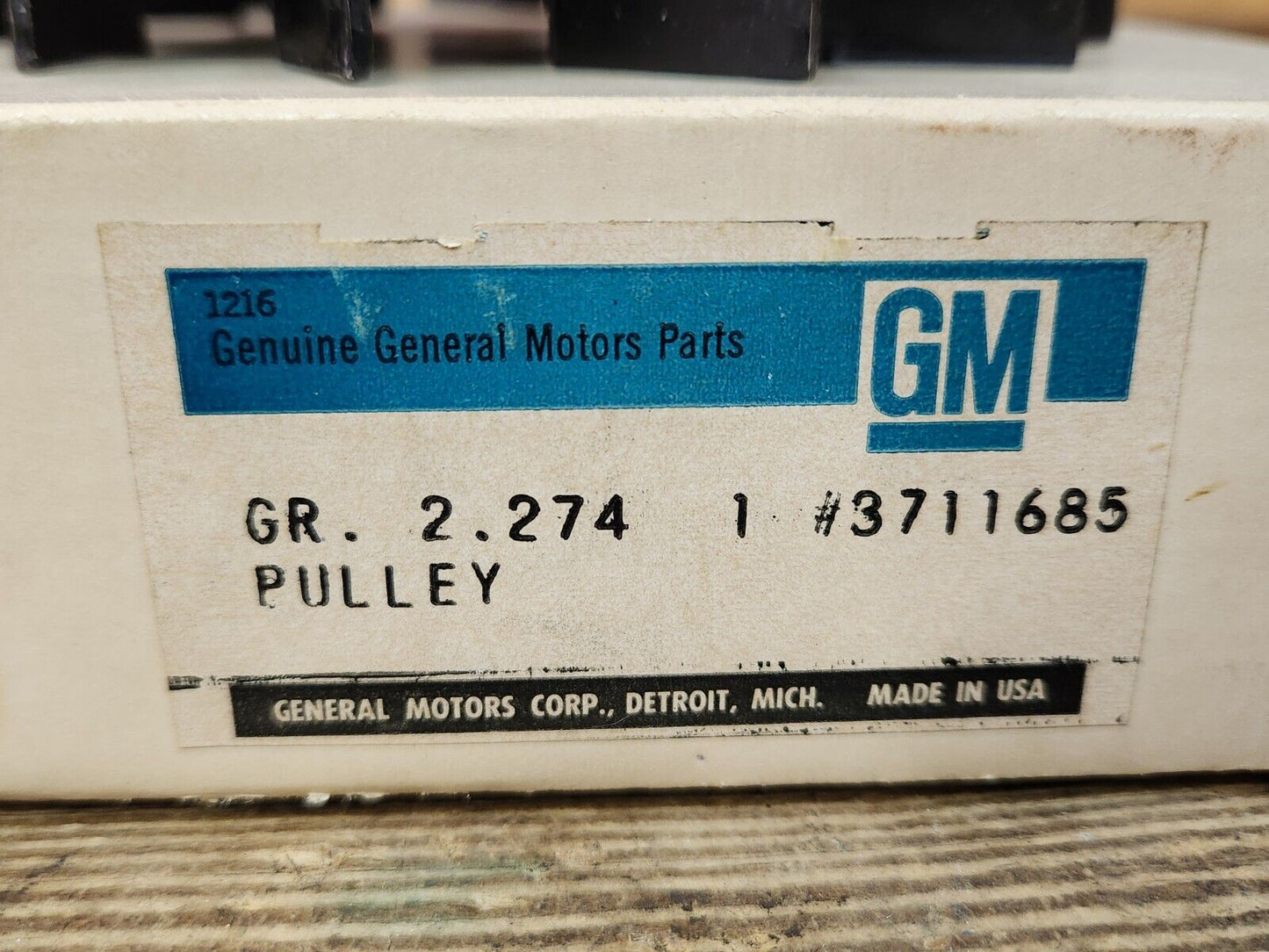 NOS GM 1958-1962 Corvette 4" Generator Pulley Fuel Injection Sp Hi Perf 3711685