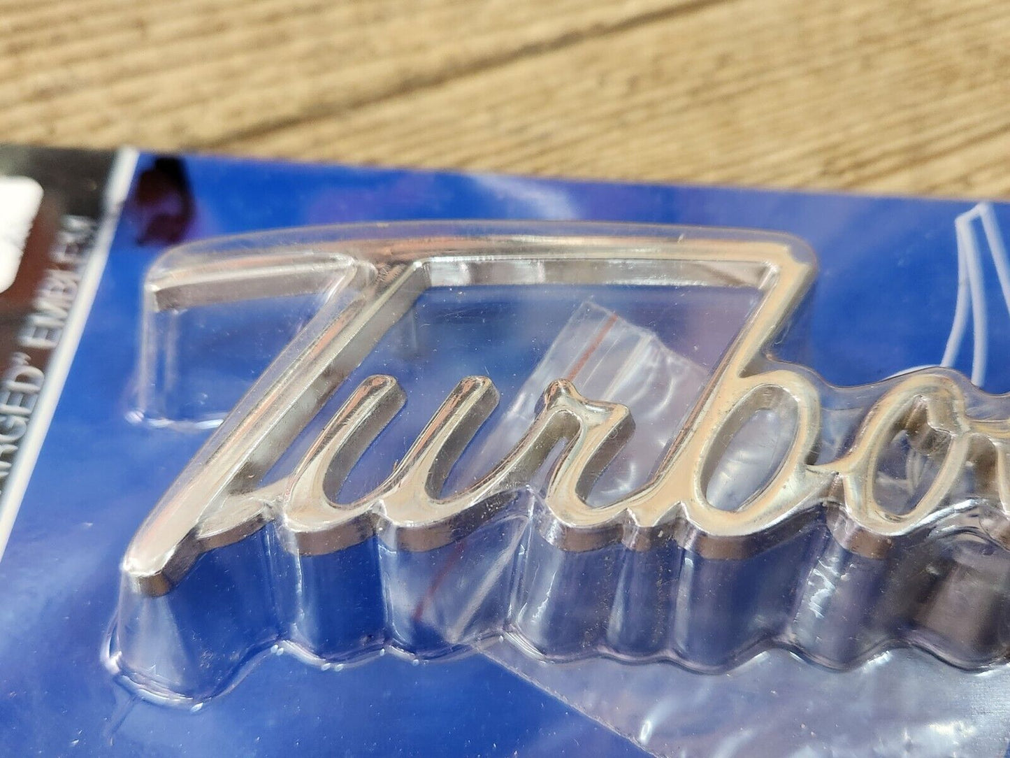 Turbocharged Chrome Metal Script Emblem Universal Fit (Drilling Required) NEW