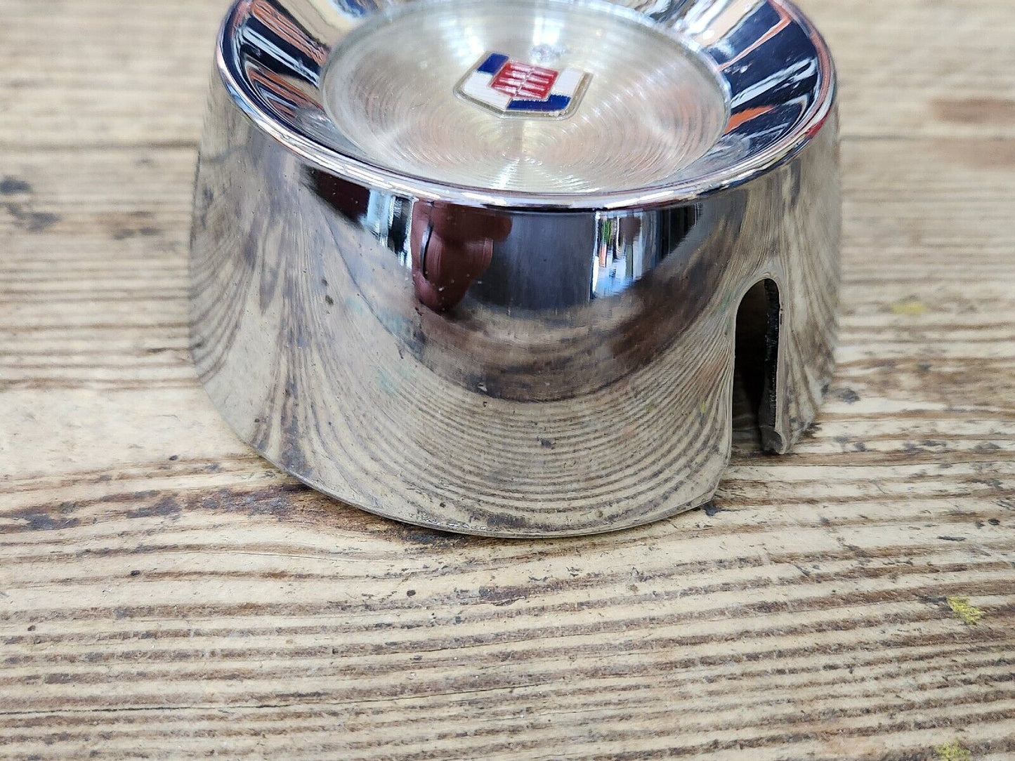 1958 Mercury Horn Cap Chrome Steering Wheel Center Button Emblem