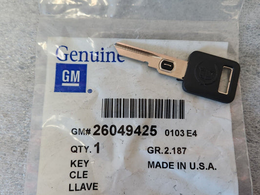 NOS OEM GM 1986-1996 Cadillac Ignition Key Blank VATS NEW 26049425