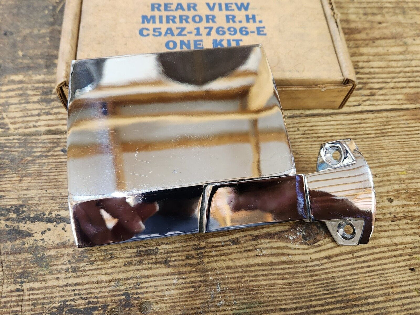 NOS 1965 FORD FAIRLANE OUTSIDE REAR VIEW MIRROR KIT RH PASS SIDE # C5AZ-17696-E