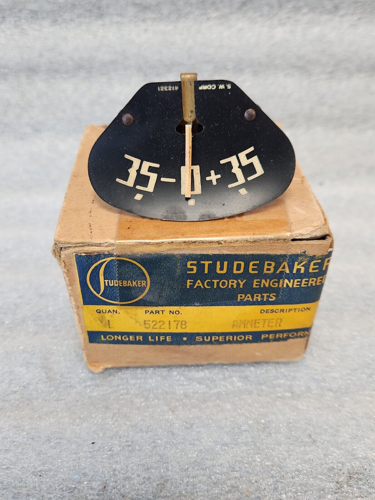 NOS OEM 1947 1948 1949 Studebaker Champion Commander Ammeter Amp Gauge 522178